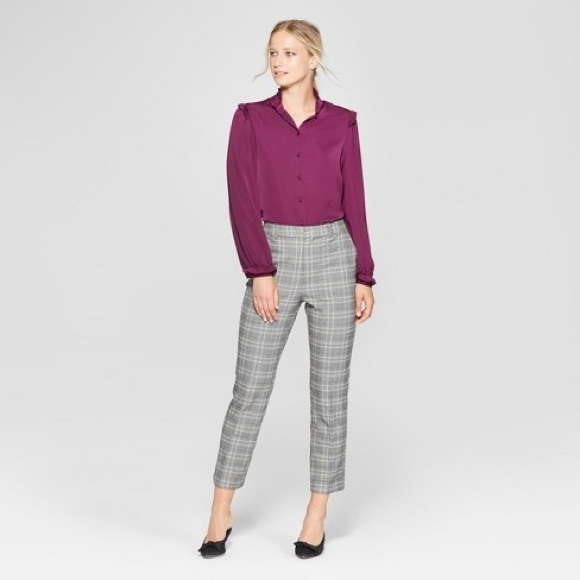 Who What Wear XL new plum blouse top - Picture 2 of 6